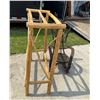 Image 5 : ANTIQUE BENTWOOD HICKORY AND OAK TWIG ROCKER AND LOG WOOD TABLE
