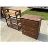 Image 1 : WOOD FOLDING SHELF AND SMALL DRESSER