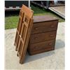 Image 4 : WOOD FOLDING SHELF AND SMALL DRESSER