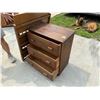 Image 7 : WOOD FOLDING SHELF AND SMALL DRESSER