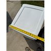 Image 5 : PLASTIC STORAGE TOTES, STEPSTOOL, AND CADDIE