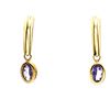 Image 1 : 14K Yellow Gold Dangling Tanzanite Earrings