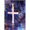 Image 2 : Stylized Cross Pendant 14K Yellow and White Gold