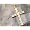 Image 6 : Stylized Cross Pendant 14K Yellow and White Gold