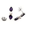 Image 4 : Amethyst and Cultured Pearl Drop Earrings