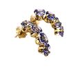Image 2 : Twinkling Tanzanite Minimalist Half-Hoop Earrings