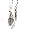 Image 6 : Dangling Leaf Earrings with Mabe' Pearl .925