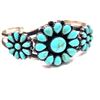Image 1 : Ladies' Southwestern Turquoise Petit Point Cuff