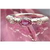Image 3 : White Gold Pink Sapphire and Diamond Stacker Ring