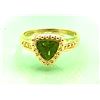 Image 10 : Fancy Trilliant-Cut Peridot Ring