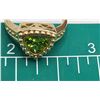 Image 12 : Fancy Trilliant-Cut Peridot Ring