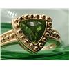 Image 3 : Fancy Trilliant-Cut Peridot Ring