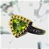 Image 4 : Fancy Trilliant-Cut Peridot Ring