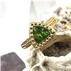 Image 6 : Fancy Trilliant-Cut Peridot Ring