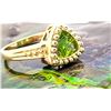 Image 8 : Fancy Trilliant-Cut Peridot Ring