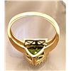 Image 9 : Fancy Trilliant-Cut Peridot Ring