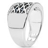 Image 2 : Blue and White Diamond Ring in Sterling Silver