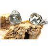 Image 5 : Green Amethyst and Diamond Earrings - Prasiolite