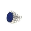 Image 2 : Man's Denim Lapis Ring in Sterling Silver