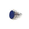 Image 3 : Man's Denim Lapis Ring in Sterling Silver