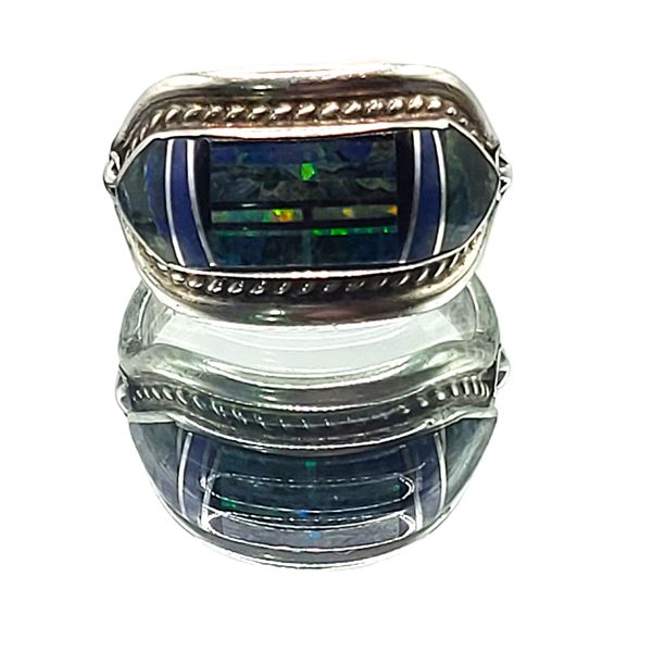 Francisco Albert Navajo Saddle-Style Inlay Ring