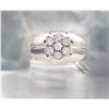 Image 5 : Man's Natural Seven-Diamond Cluster Halo Ring PLT
