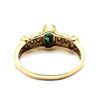 Image 5 : Oval-Cut Emerald Ring with Diamond Shoulders