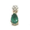 Image 4 : Pear-cut Emerald and Diamond Cluster Pendant