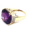 Image 3 : Vibrant Violet Amethyst and Diamond Ring