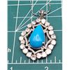Image 10 : Unique Turquoise and Diamond Slice Frame Necklace