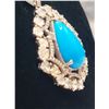 Image 4 : Unique Turquoise and Diamond Slice Frame Necklace