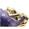 Image 2 : 14K Yellow Gold "Kiss" X Ring with Diamonds