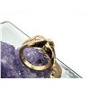 Image 3 : 14K Yellow Gold "Kiss" X Ring with Diamonds
