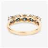 Image 6 : Enchanting Genuine Blue Diamond Band, Ring 1.83CTW