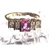Image 4 : Fancy Pink Sapphire and Diamond Ring