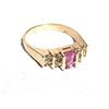 Image 6 : Fancy Pink Sapphire and Diamond Ring