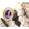 Image 4 : Bold 8 Carat Amethyst and Diamond Ring