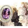 Image 6 : Bold 8 Carat Amethyst and Diamond Ring