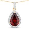 Image 1 : Resplendent Rhodolite Garnet and Diamond Pendant