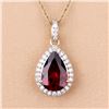 Image 2 : Resplendent Rhodolite Garnet and Diamond Pendant