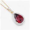 Image 3 : Resplendent Rhodolite Garnet and Diamond Pendant