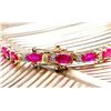 Image 7 : Oval-Cut Ruby Bracelet with Bow-Tie Diamond Accent