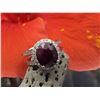 Image 6 : Striking Dual-Shank Ruby, Diamond & Platinum Ring