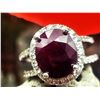 Image 8 : Striking Dual-Shank Ruby, Diamond & Platinum Ring