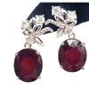 Image 1 : "2Die4" Ruby Corundum & Diamond Certified Earrings