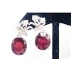 Image 3 : "2Die4" Ruby Corundum & Diamond Certified Earrings