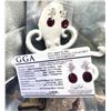 Image 6 : "2Die4" Ruby Corundum & Diamond Certified Earrings