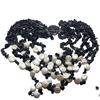Image 2 : Multi-Strand Onyx and Coin Pearl Necklace .925