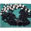 Image 5 : Multi-Strand Onyx and Coin Pearl Necklace .925