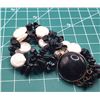 Image 4 : Multi-Strand Black Onyx & Coin Pearl Bracelet